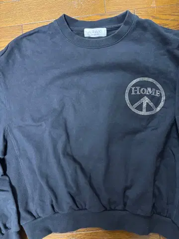 araki home 맨투맨 짧은 기장 네이비