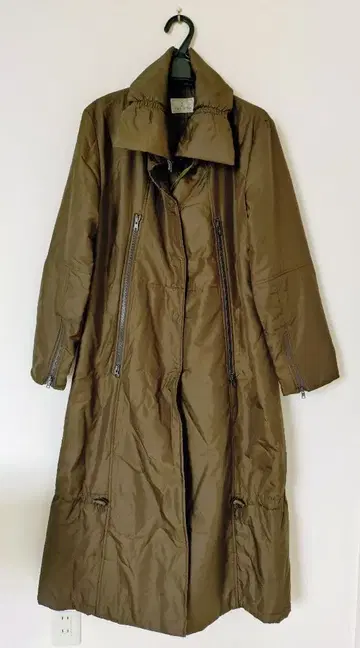 [새상품급] 롱 코트 충전솜입 EMA MODA 올리브 브라운