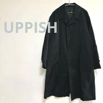 업피쉬 UPPISH 블랙 체스터 코트 남성용 M 일본제