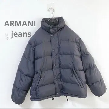 아르마니진스 구스 다운 자켓 블랙 검정 S 남녀 공용 오리