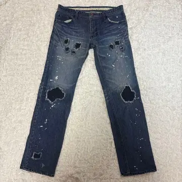 n(n)/NUMBER NINE 그런지 가공 데님 팬츠