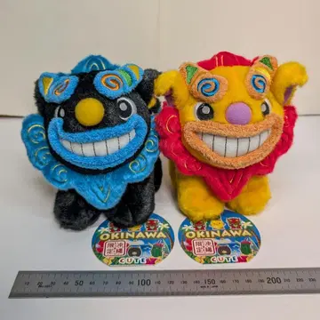 오키나와 한정판 시사 봉제 인형 2체 세트