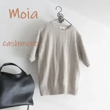 Moia 모이아 한국 브랜드 캐시미어 혼방 반팔 니트 스웨터
