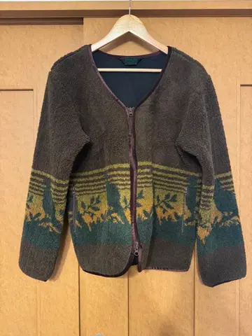 Health 헬스 보아 플리스 가디건 블루종