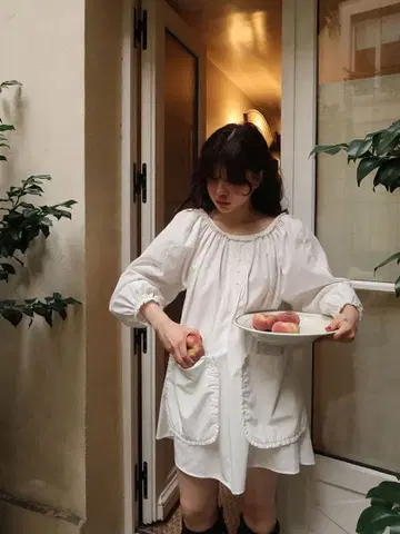 한국 freckle 리본 원피스