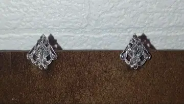 중고 agete 실버 파이라이트 (마카사이트) 귀찌