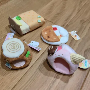 [라스트 1세트] 테노리 봉제 인형용 통나무, 아이스 집, 침대, 카레
