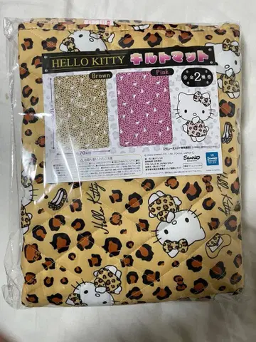 헬로키티 퀼트 매트 레오파드 무늬