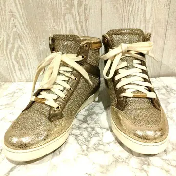 [ 레어 ] JIMMY CHOO 지미추 글리터 하이컷 스니커즈 36