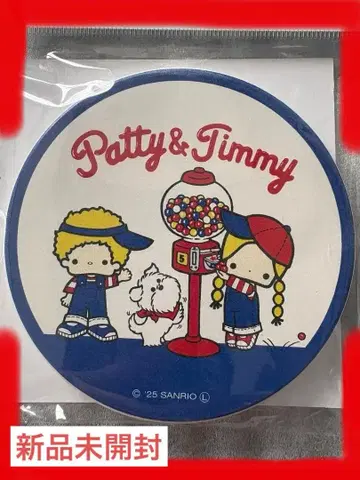 산리오 캐릭터즈 흡수 코스터 패티&지미 미개봉 새상품 레트로 패턴
