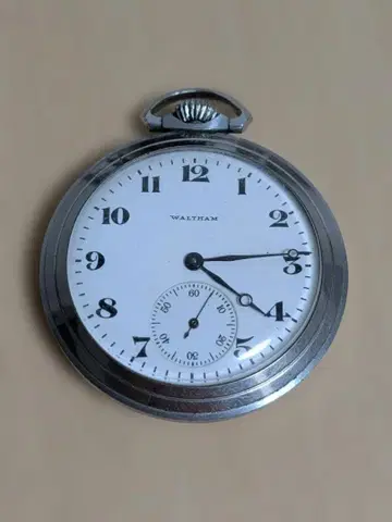 작동품 WALTHAM 월쌈 회중시계 수동 와인딩 스몰 세컨드 앤티크