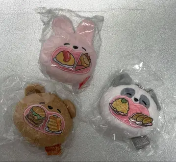 냠냠 동물 페이스 마스코트 토끼 곰 팬더 3종 세트