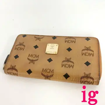 MCM 에무시엠 비세토스 패턴 지피 월렛 장지갑 잡화 여성용