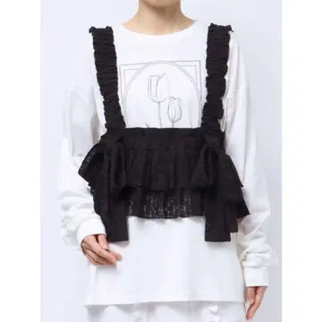 merry jenny flower 레이스 리본 뷔스티에 블랙