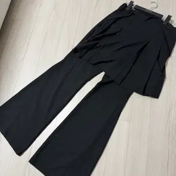 미세키서울 Pleats midi skirt pants SET BLACK | 미디 스커트 | 번개