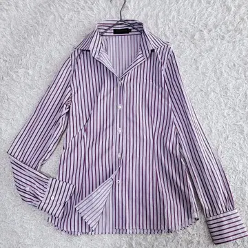 [일본제] 투모로우랜드 스트라이프 셔츠 보라색