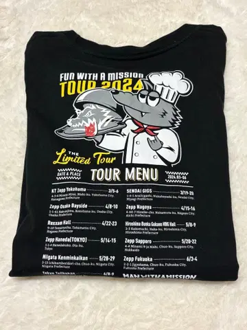 MAN WITH A MISSION chef 투어 2024 롱T XL