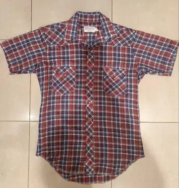 70's USA제 wrangler 웨스턴 셔츠 반팔