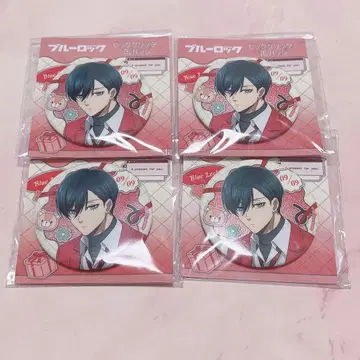 블루 록 발렌타인 빅 글리터 캔뱃지 이토시 린