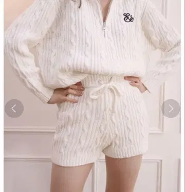 epine 케이블 니트 블룸머스 화이트