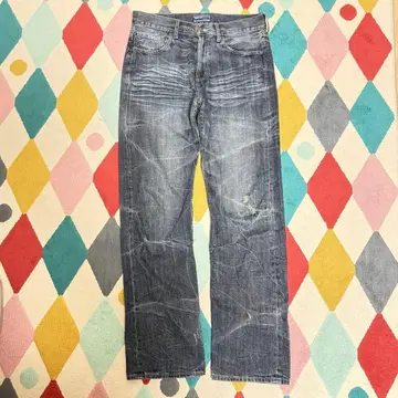 archive y2k VILLAND 스트레이트 데님 라이트 블루