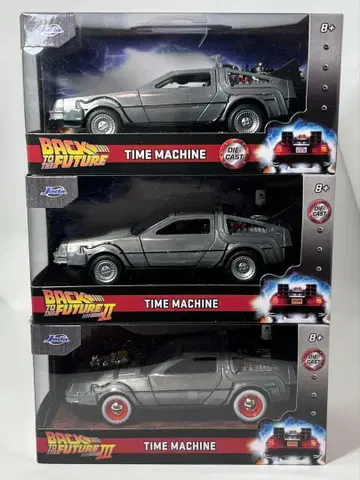 Jaba 백투더퓨처 데로리안 1/32 다이캐스트 카 3대