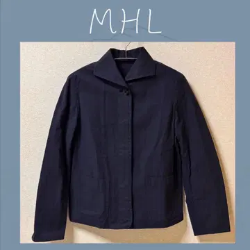 새상품급 MHL 코튼 스텐 칼라 자켓 다크 네이비 캐주얼 2(M)