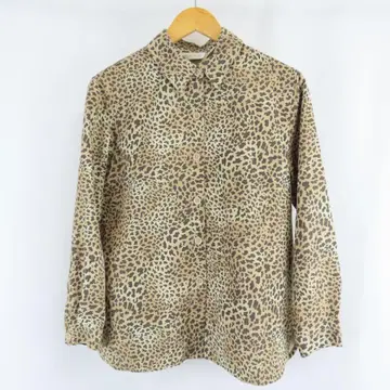 VINTAGE Studio Works 페이크 스웨이드 레오파드 셔츠