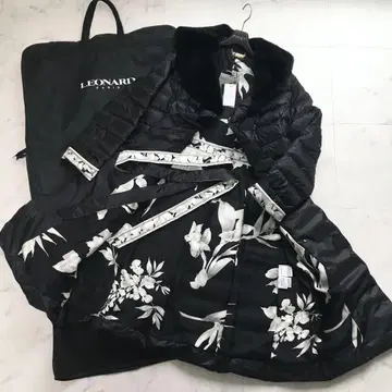 미사용 새상품 LEONARD 레오나르 다운 퍼 코트 벨트 택 포함
