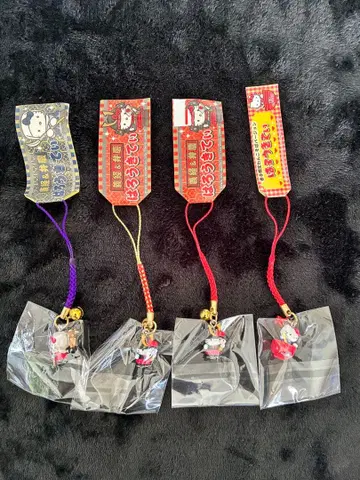 지역 한정 키티 스트랩 4개 세트 이와테 요시츠네 벤케이 완코소바