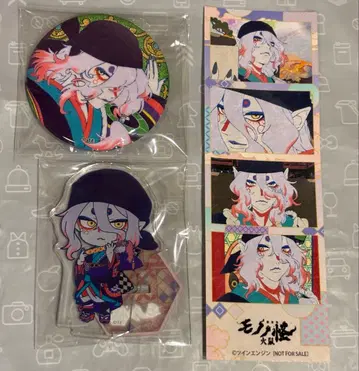 극장판 모노노케 라메키라 캔뱃지 아크릴 스탠드 특전 롱 사진 약장수