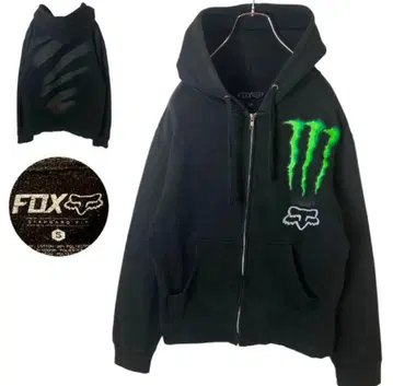 sk8 y2k 몬스터 에너지 x FOX RACING 후드티
