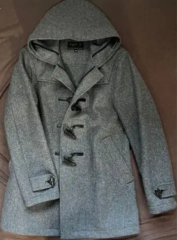 Agnes HOMME 더플 코트 48 사이즈 울 그레이
