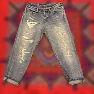 CUBE SUGAR 큐브 슈가 청바지 S 보이프렌드 데미지