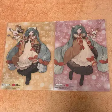 SNOWMIKU 유키 미쿠 2024 HMV 클리어 포스터 2종 세트