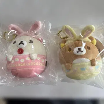 2점 리락쿠마 꽃밭의 작은 아기 토끼 만마루쨩 봉제 인형