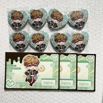 심야의 나를 봐 emo cafe 오기노 하트 캔뱃지 특전 엽서