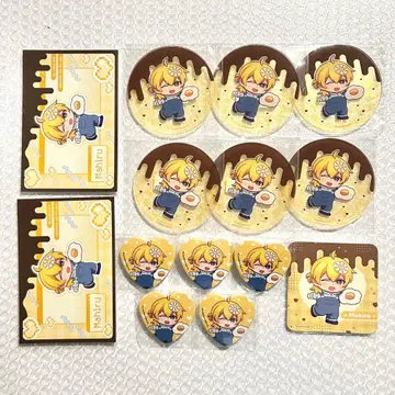 심야의 나를 봐 emo cafe 마히루 하트 캔뱃지 특전 엽서