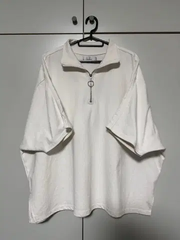 엑스트라 퀄리티 코튼 분또 돌먼 하프 지퍼 T