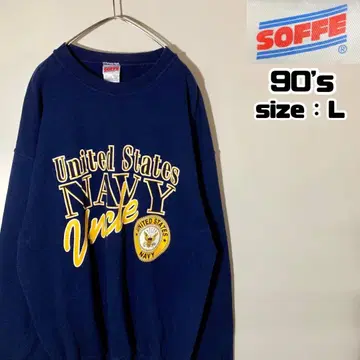 90s SOFFE NAVY 미군 미해군 밀리터리 맨투맨 USA제