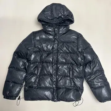 00s Y2K 헤이세이 C.P.S. 두꺼운 광택 다운 자켓 후드 부착 M