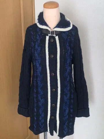 네이비 케이블 니트 가디건 THE SHOP TKMIXPICE