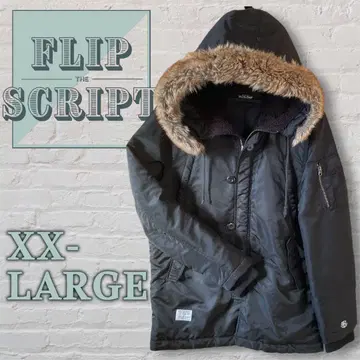 [ FLIP THE SCRIPT ] 퍼 포함 블랙 다운 자켓 XX-L