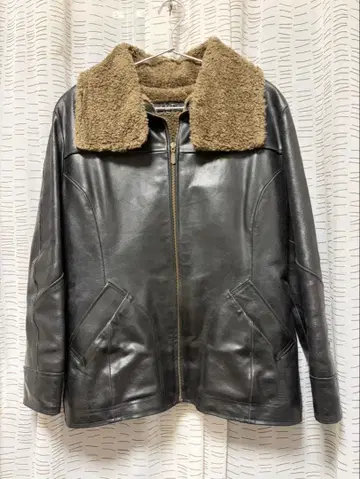 주말 한정 판매! 블랙/보아 가죽 자켓/아우터/영국/가죽 점퍼/천연 가죽