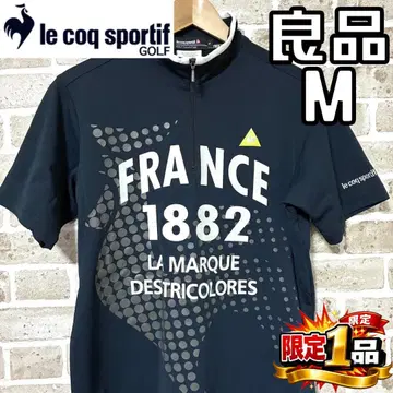 [ 선착순 ] 르꼬끄골프 남성용 하프 지퍼 셔츠 M 사이즈 블랙