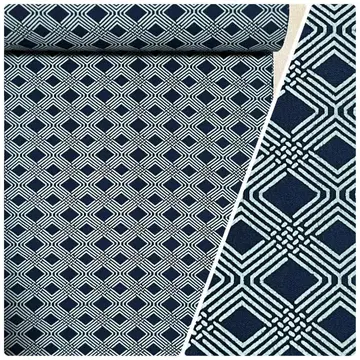 미사용 기모노 옷감 울 다크 네이비 블루그린 한 필 착척