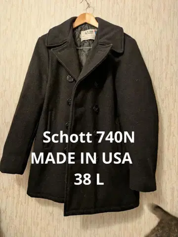 Schott 샷 피코트 740N 네이비 38 L