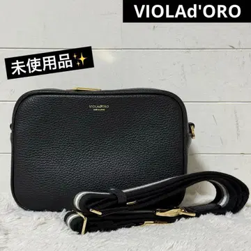 미사용 비올라돌로 애드리안 슈링크 가죽 숄더백 블랙