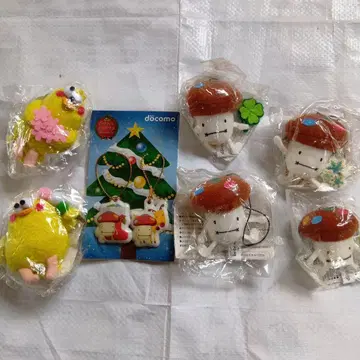 [도코모다케 포인코 형제] 미니 봉제 인형 스트랩 세트