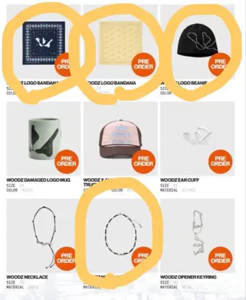 WOODZ 반다나 비니 목걸이 굿즈 조승연